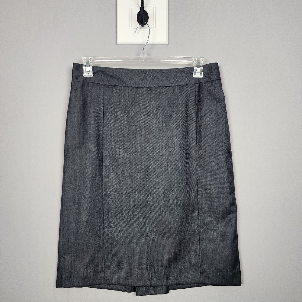 Merona Grey Pinstripe Straight Skirt Sz 10